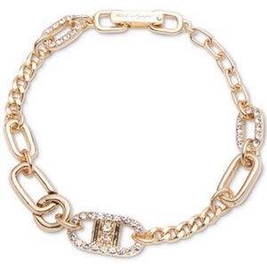 Karl Lagerfeld Paris Gold-Tone Pavé Link Flex Bracelet